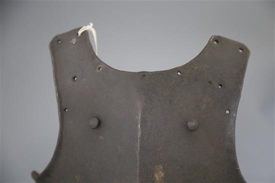 A good heavy 17th century cavalry troopers breastplate,